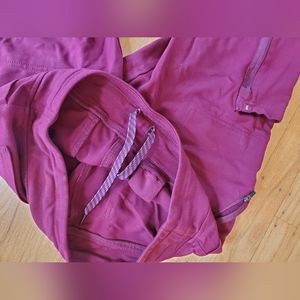 Jaanuu burgundy joggers with many pockets